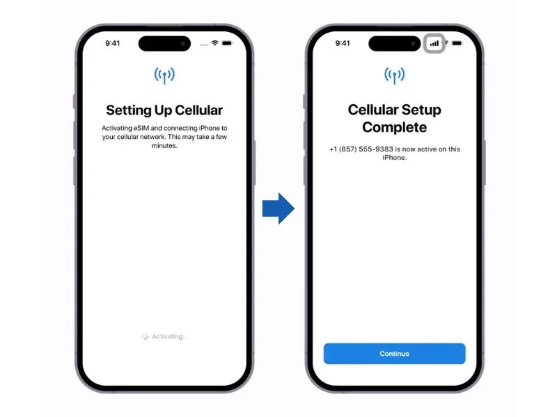 Activating eSIM During Initial iPhone Setup